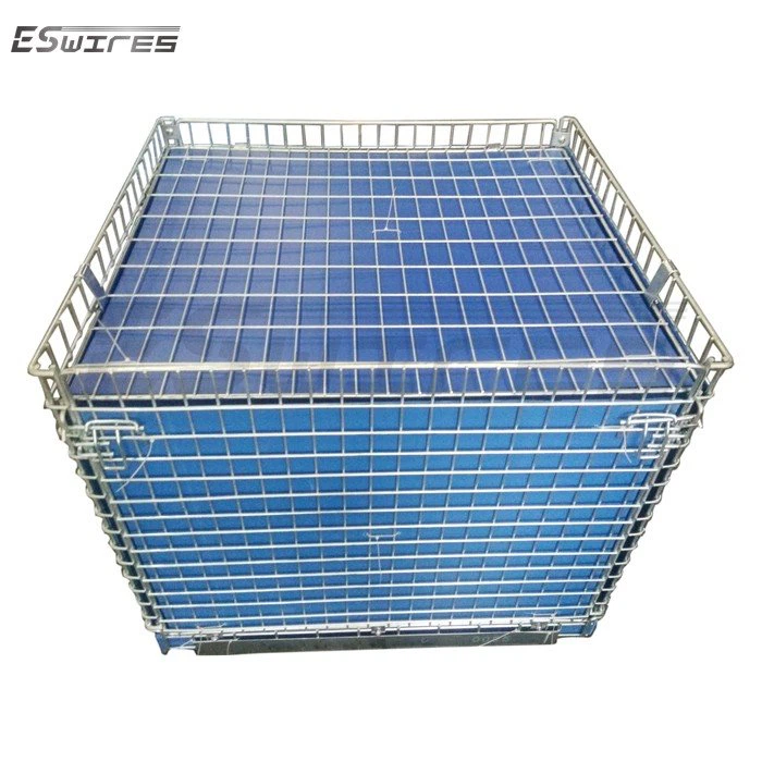 collapsible wire container with lid different angle